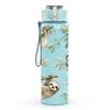 1PC Two Sloth Animal Cartoon Print 750ml Color Plastic Sports Water Bottle Leakproof Flip Straw Lid Suitable for Sports Office Home Use