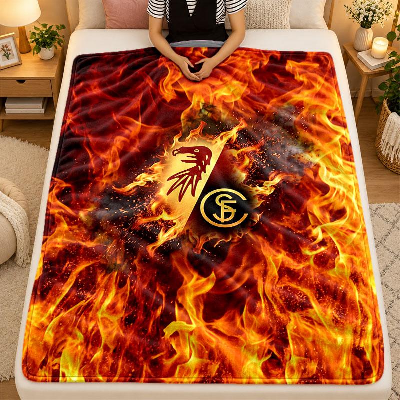 Flannel BlanketSC Freiburg FC Warm Soft Throw Blanket for Indoor Sofa Bed Living Room Use