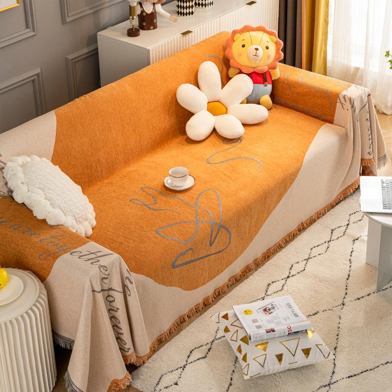 Anti-Katzen-Kratz-Sofa-Handtuch, volles Kissen, schlichter und moderner Sofabezug, vier Jahreszeiten, universeller Bezugsstoff im Ins-Stil