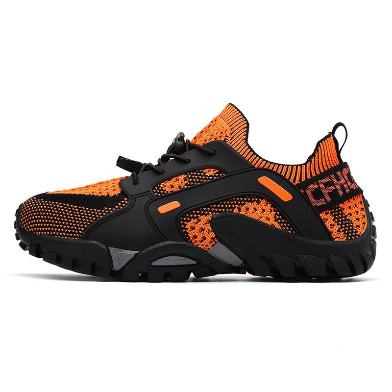 Large Size Outdoor Mountaineering and Creek Walking Shoes Outdoor Casual Fishing Shoes Running Lightweight Fly-woven Shoes Hollow Quick-drying Shoes