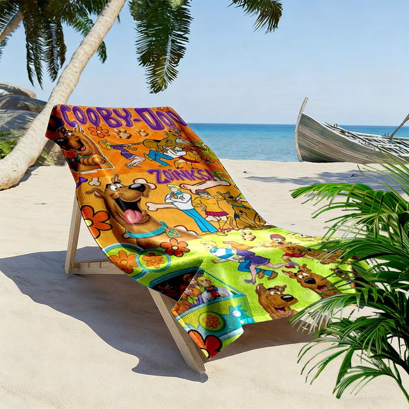 Scoobydoo Print Beach Towel, Large Soft Quick Dry Towel for Beach Camping Swimming