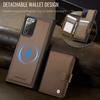 Für Samsung Galaxy Note20 Hülle JEEHOOD J09 RFID-blockierender Kartenhalter Leder-Rückseite Handyhülle Magnetische Hülle