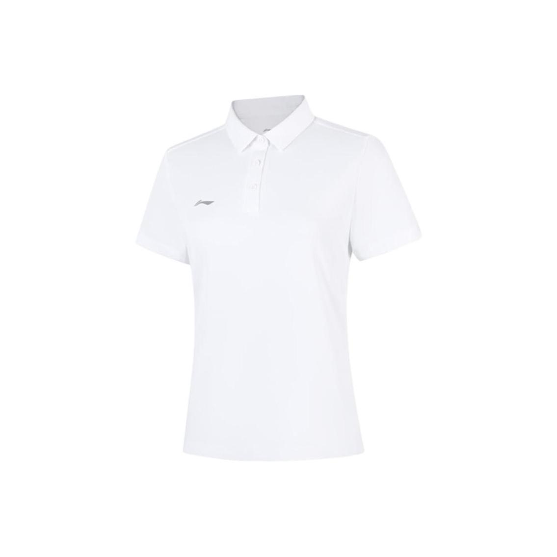 Li-Ning Дышащая Универсальная Однотонная Мягкая Удобная Повседневная Футболка-поло с коротким рукавом Женские топы APLV028-12 S