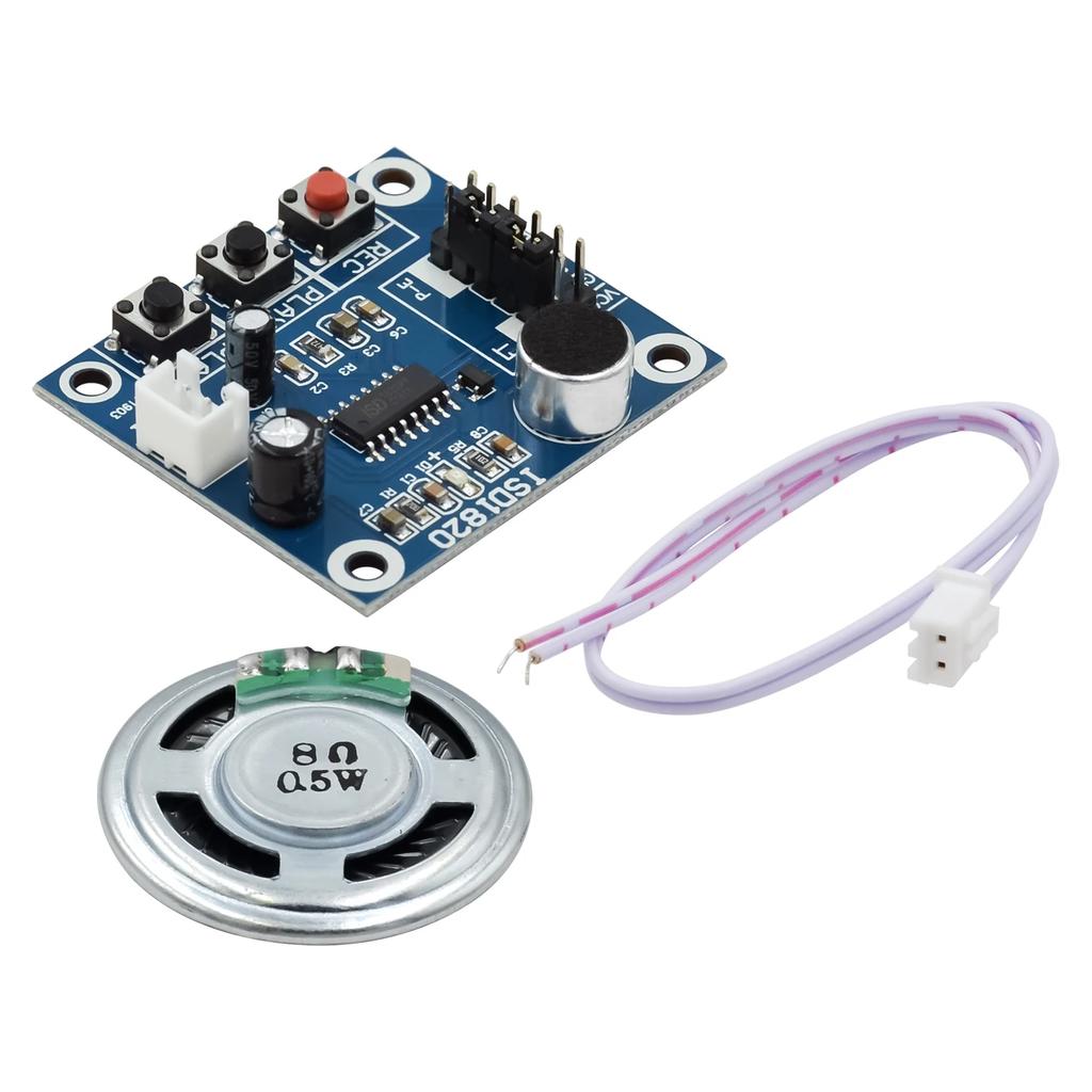 ISD1820 Recording Module Voice Module the Voice Board Telediphone Module Board with Microphones + Loudspeaker