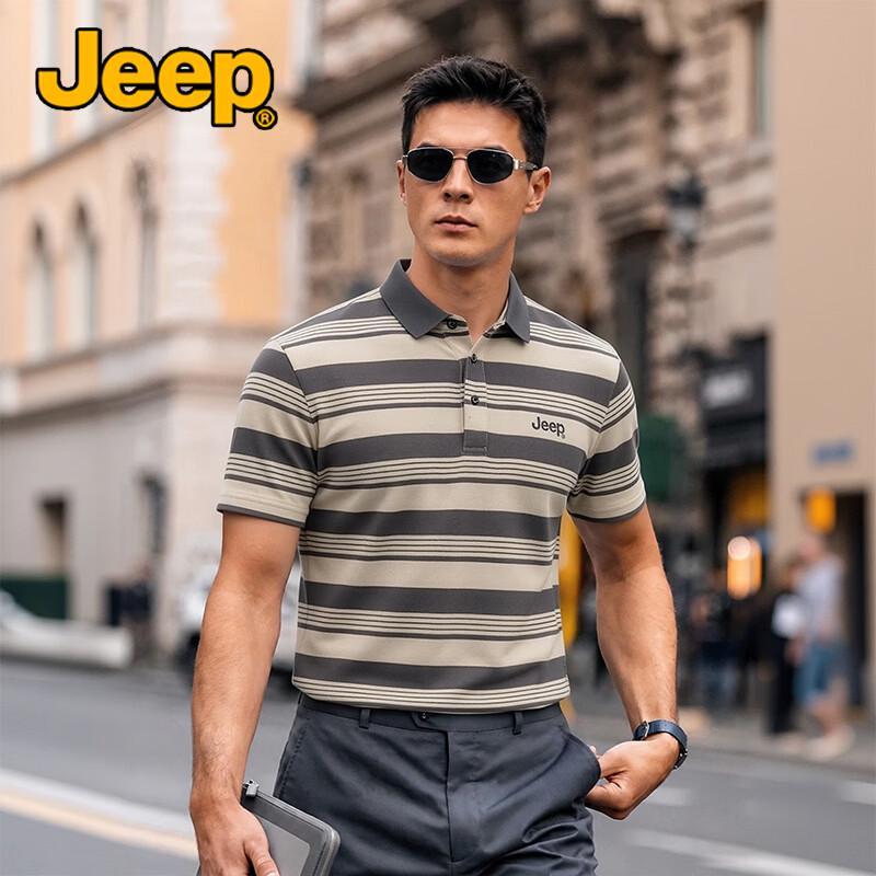 JEEP Men s Summer Breathable Polo Shirt 3XL хаки