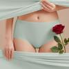 Women's Summer Ultra Thin Rose Fragrance Anti  Bacterial Quick  Drying Breathable Invisible Ice Silk No Trace Briefs
