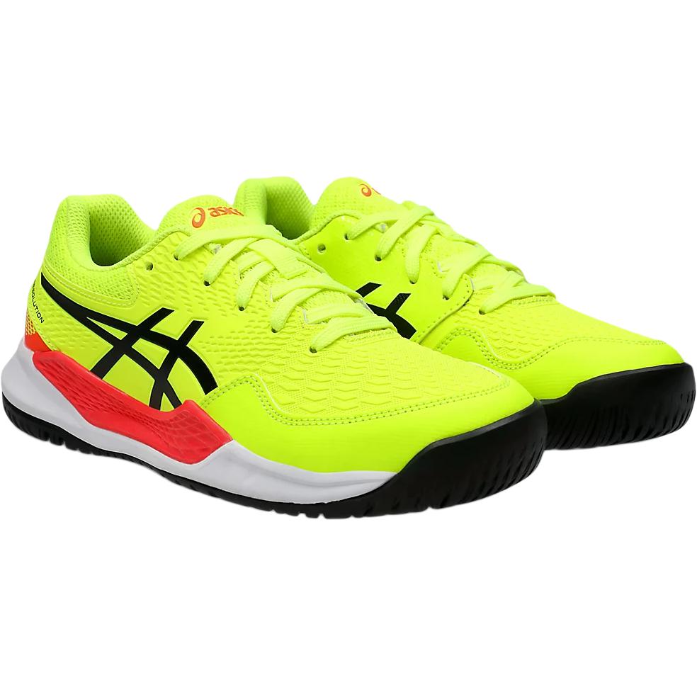 Asics Gel Resolution 9 GS Safety Yellow Black Kids Sneakers 1044A067-750