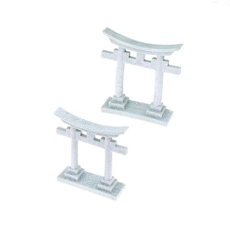 Torii Gate Aquarium Decor Miniature Ornamenttank Garden Shrine Shinto Landscape Sandstone Micro Decoration Simulation