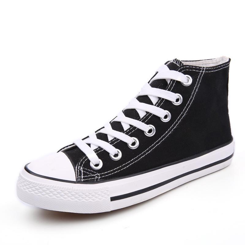 New canvas shoes female student white shoes Korean version women's shoes couple low-top flat men's shoes casual board shoes