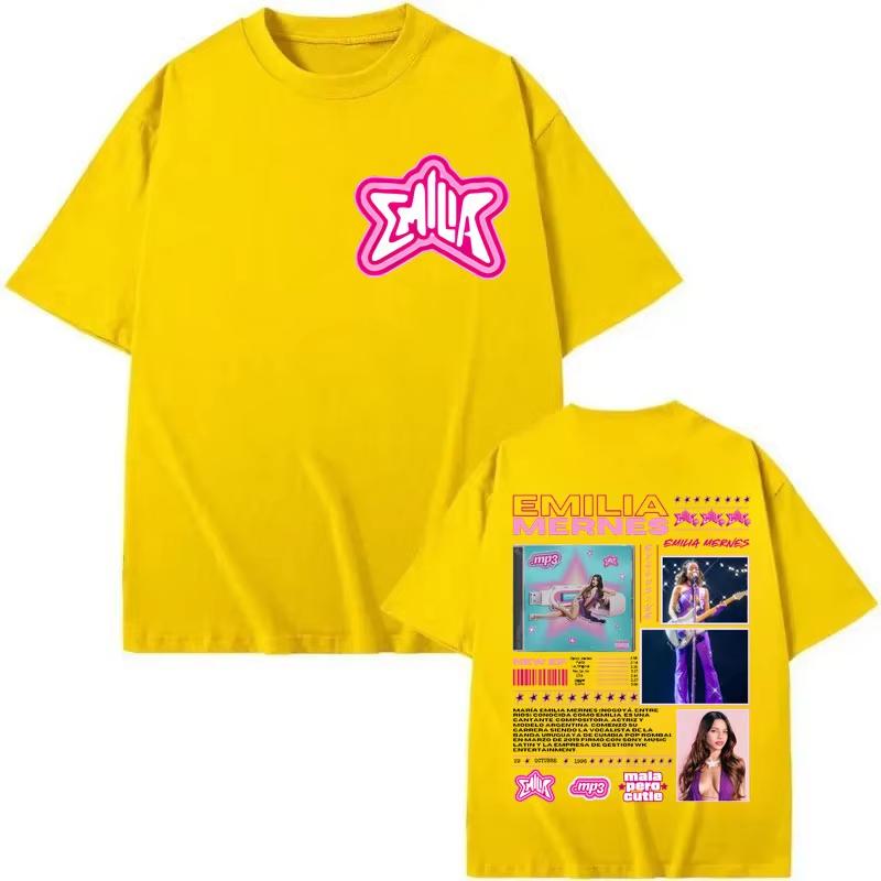 Emilia Merne MP3 Album Tour Graphic T Shirt Men Women Clothing Fashion Y2k Oversized T-shirt Summer Casual Short Sleeve T-shirts