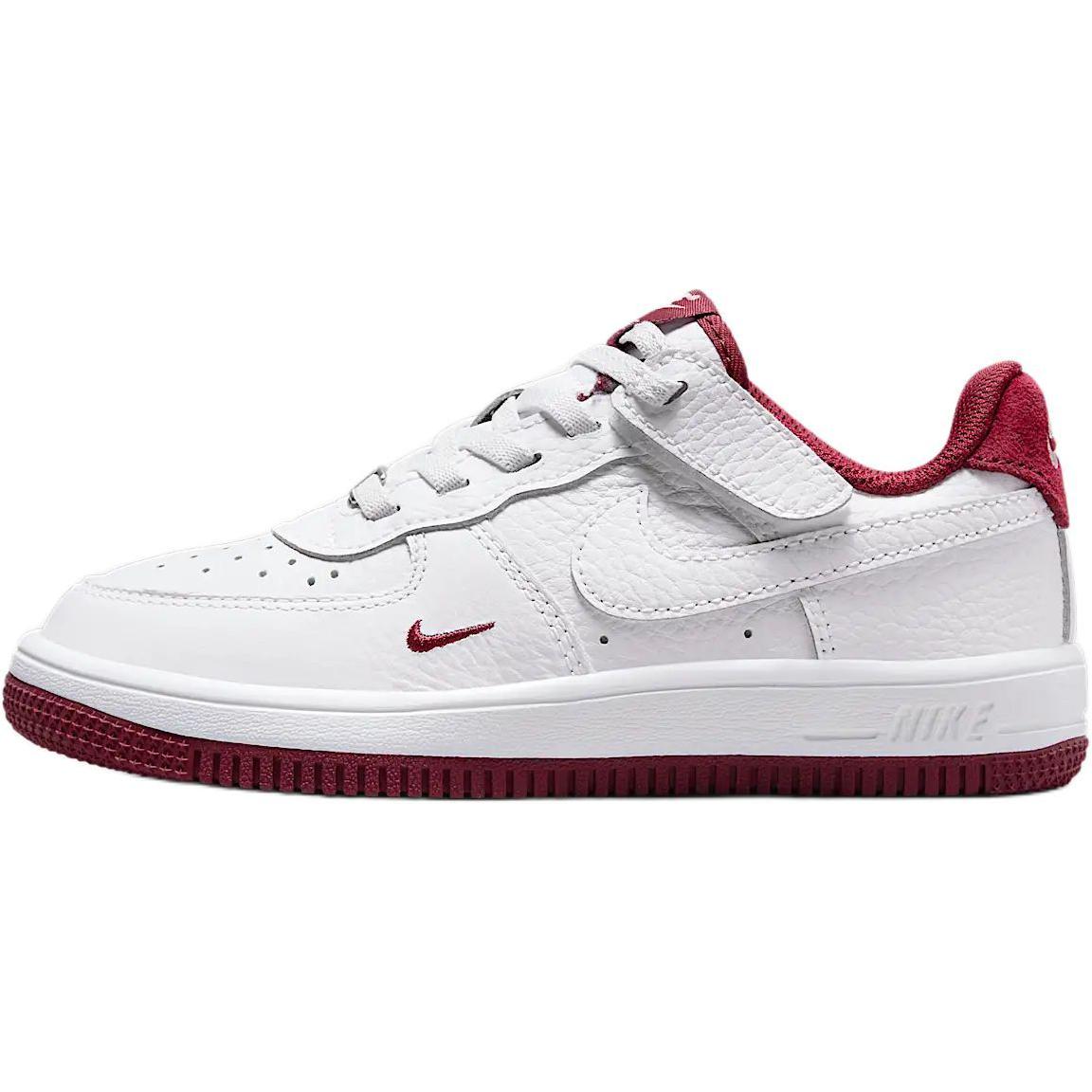 

New Nike Force 1 Low LV8 EasyOn Anti-Slip Wear-Resistant Low-Top Kids Skateboarding Shoes White Red Kids HF5510-100 26