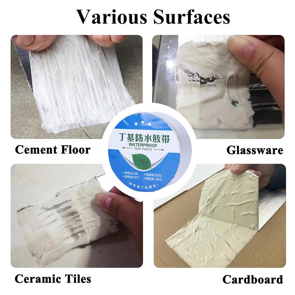 Sticky Aluminum Foil Butyl Tape Waterproof Sealant Tape High Temperature Resistant Self Adhesive Tape for Boat and Pipe Sealing