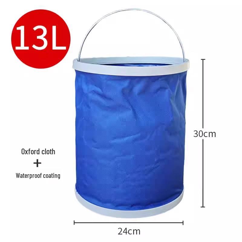 Foldable Oxford Cloth Car Bucket - Portable for Car Wash & Fishing