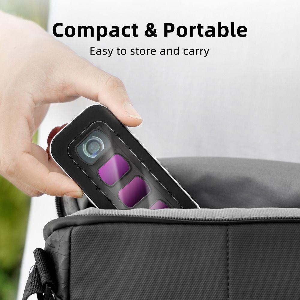 Caixa de Armazenamento de Filtros de Lente Protetores para DJI Osmo Pocket 3 UV/CPL/ND Lente Grande Angular SD/TF