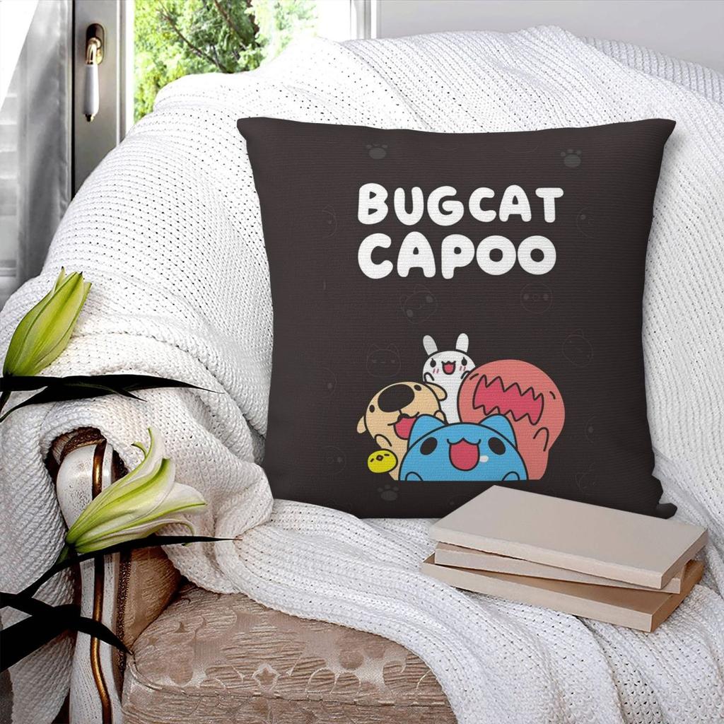 Comic Cat Bugcat Capoo Bug Cat Square Pillowcase Cushion Cover Pillow Case Throw Pillow Cover for Home Sofa Living Room