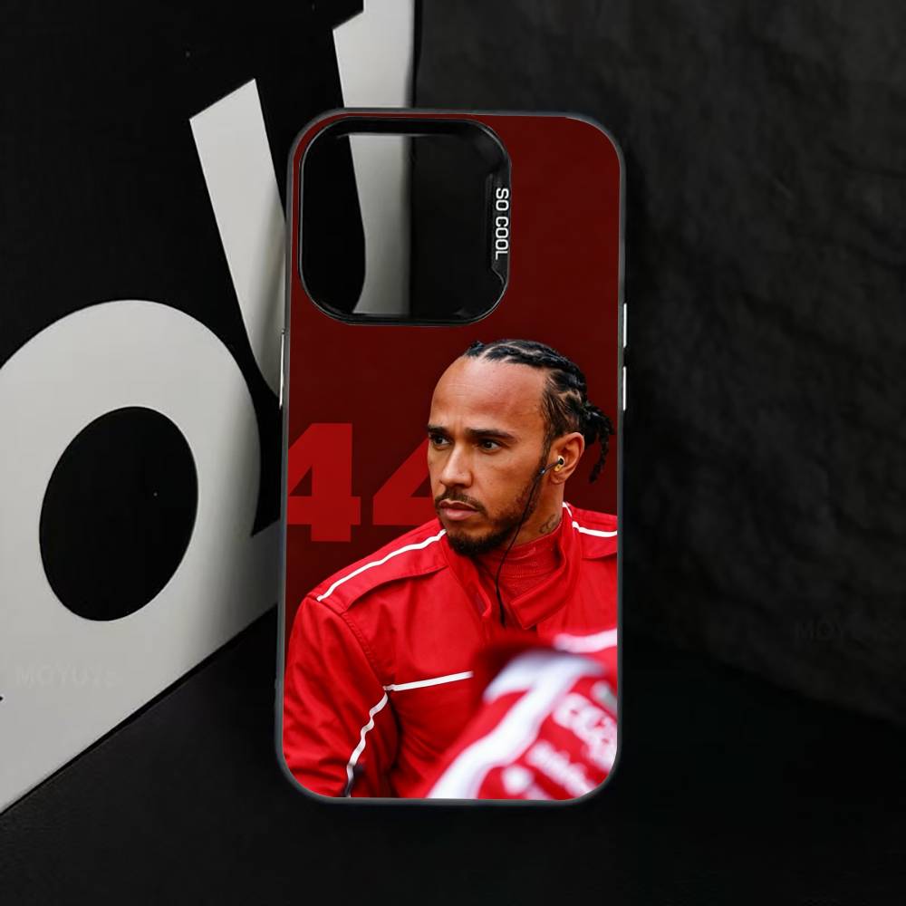

Racing Driver L-Lewis H-Hamilton Phone Case For iPhone 17,16,15,14,13,12,11 Plus,Pro Max,XS,Colored Silver Plated Inside Cover iPhone16se4