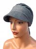 Women' Headscarf Tess with a Visor Basalt Made of Warm Sweater Viscose