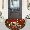 Christmas Themed Semi Circular Entrance Doormat Hallway Rug Non Slip Carpet Living Room And Bedroom Festive Decoration