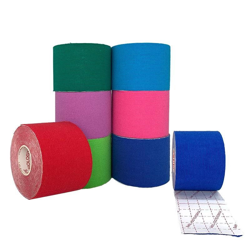 5cm Width Cotton Kinesiology Tape Elastic Athletic Muscle Tape Waterproof Sports Kinesio Tape for Joint Support Injury Recovery