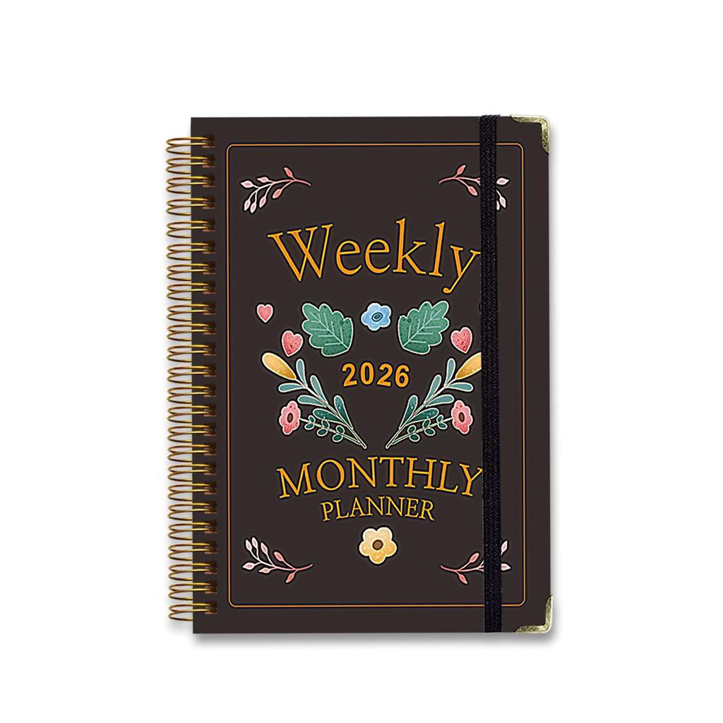 2026 English Business Planner: Cross-Border Stationery Diary with Coil Binding for Simple Scheduling and Record Keeping