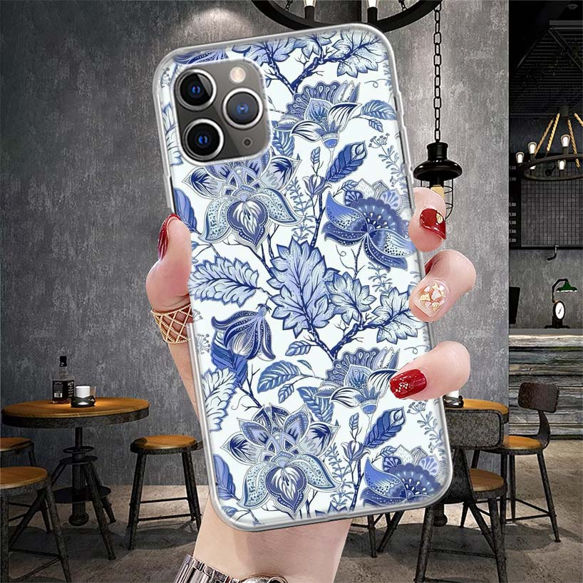 Blue And White Porcelain Soft Phone Case For IPhone 11 17 Air 16E 16 Pro Max 15 + 14 Plus 13 Mini 12 Apple 7 SE 8 Fundas Coque 1