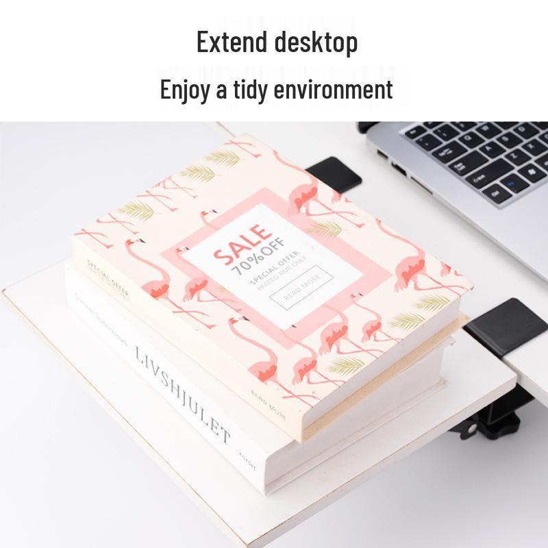 No-Drill Foldable Desktop Extension Bracket for Bedroom Desk & Keyboard Support