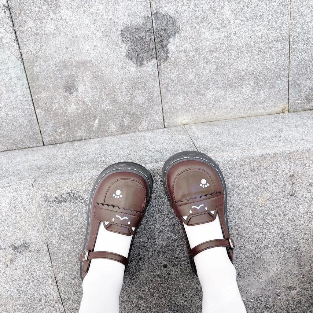 Lolita Lucky Cat Cute Flat Small Leather Shoes Student Uniform Shoes Girl Japanese JK Shoes Summer New