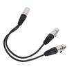 XLR Splitter Cable 3 Pin XLR Male To Dual XLR Female Patch Balanced Microphone Cord Adapter 0.3m / 1
