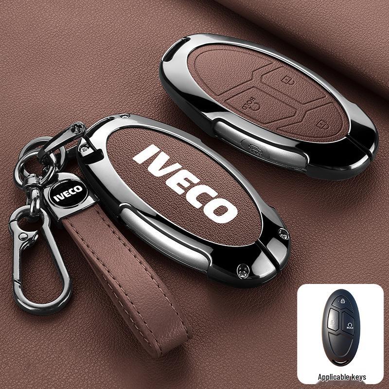 Iveco Ousheng 2021 Car Key Case: Modified Remote Key Protective Bag with Buckle