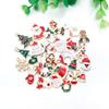 50-Piece Christmas Alloy Enamel Charms Set: Mixed Style DIY Pendants and Dangle Charms.