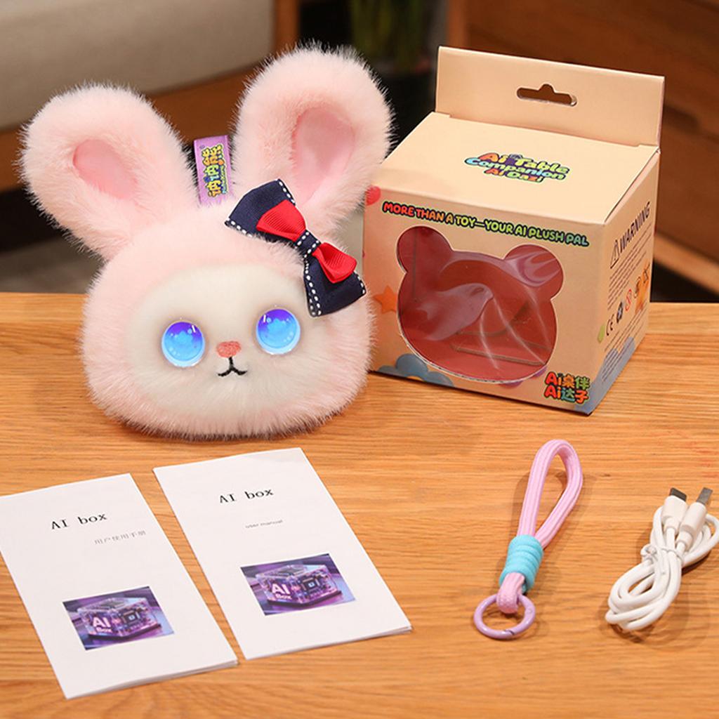 Розумна м'яка іграшка, інтерактивна плюшева тваринка з 66 мовами голосового чату, милий пухнастик-помпон для дітей та дорослих, освітнє вивчення мов