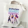 Spot KPOP Demon Hunter Group Cartoon Print Canvas Bag Women's Daily Handbag Shopping Bag