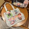 New Y2k Anime Polka Dot Ita Shoulder Bag Two-dimensional Large Capacity Cute Girl Transparent Tote Bag Otaku DIY Display Handbag