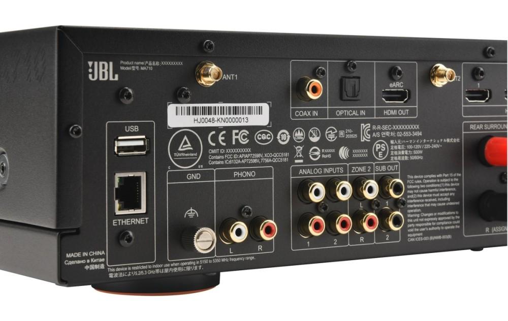 JBL MA710 SÍŤOVÝ 7.2 KANÁLOVÝ AV RECEIVER DOMÁCÍHO KINA 110 W 8K Wi-Fi Bluetooth Dolby Atmos, JBL by HARMAN