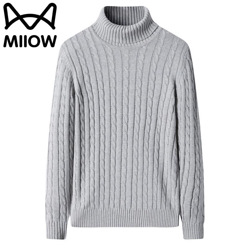 MiiOW Men's Turtleneck Knit Sweater