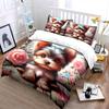 Floral Puppy Decorative Three-Piece Set Multiple Sizes Kid'S And Adults' Bedroom Exquisite 3Pc Bedding Set, Gift