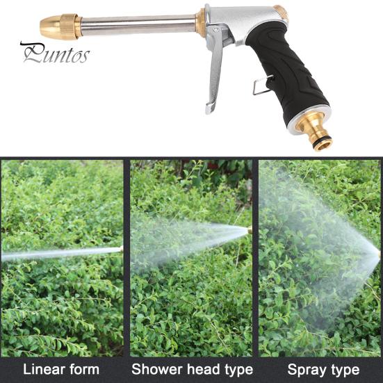 Water Hose Nozzle Long Rod Garden Hose Nozzle 360-degree Rotating Spray Quick Connector Leakproof Universal Metal Brass Sprayer Hose Nozzle