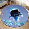 ASTRO BOT Custom Name Round Area Rug,Carpet Rug for Living Room Bedroom Sofa Playroom Decor,Non-slip Floor Mat