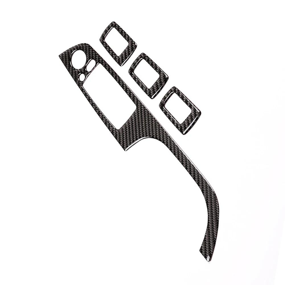 4PCS Car Window Switch Lift Panel Button Frame Cover Trim Decorative Stickers Interior Accessories For BMW E90 3 Series 2005-12