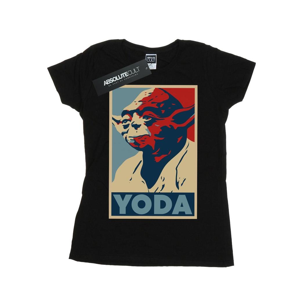 Star Wars Womens/Ladies Yoda Poster Cotton T-Shirt