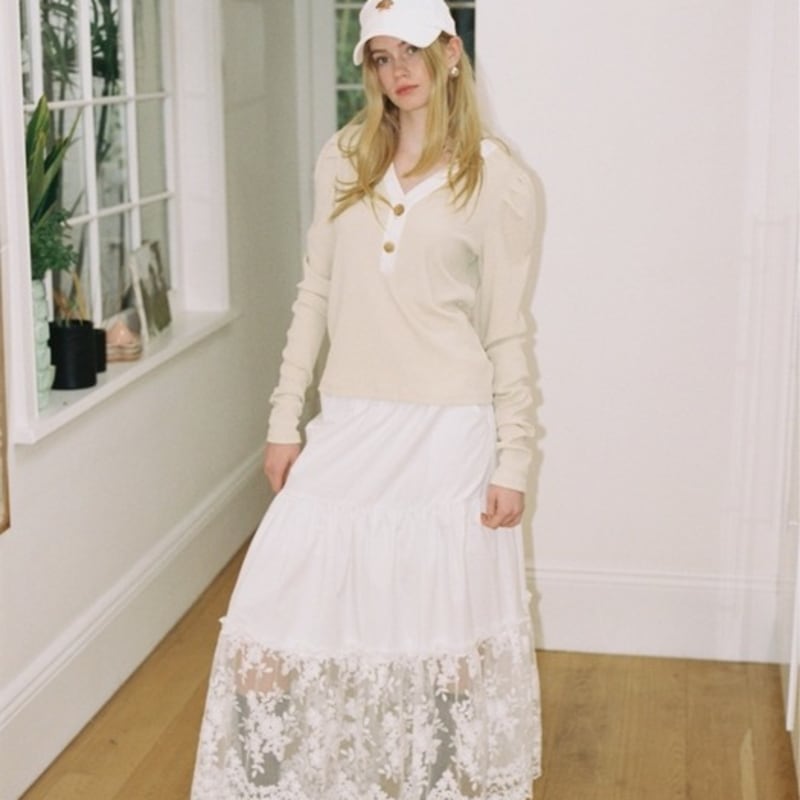 THE ASHLYNN PAM PATCH CORDUROY BALLCAP_IVORY