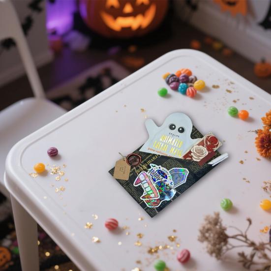 Halloween Blind Date Book Package Mysteriously Wrapped Gothic Horror Spooky Themed Packaging Paper And Sticker Kit for Book Lovers