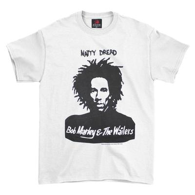 T-shirt da uomo Bob Marley Natty Dread X Bianco