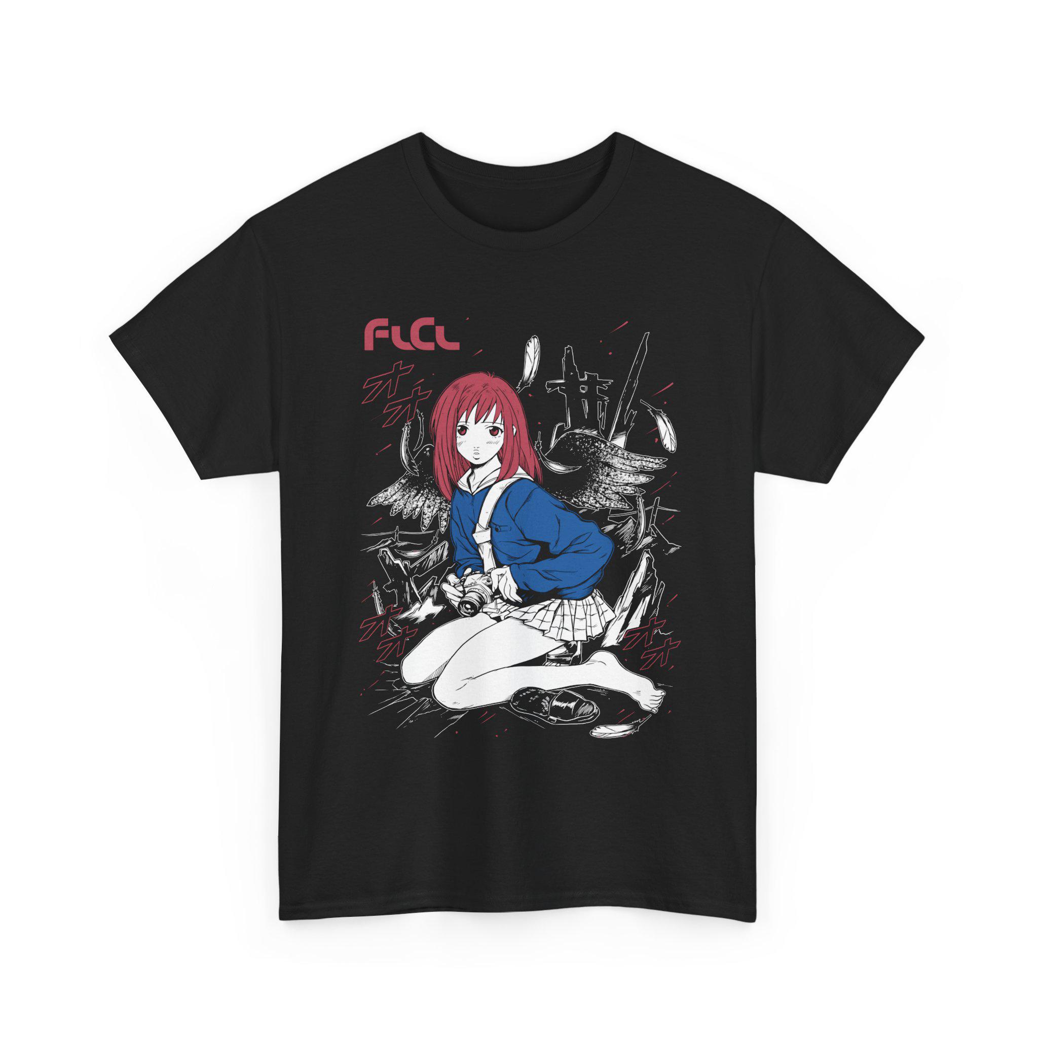 Mamimi Samejima FlCL Retro Anime Manga Design Tshirt Mens and Womens Summer Cotton Loose Fashion Short Sleeve Top S