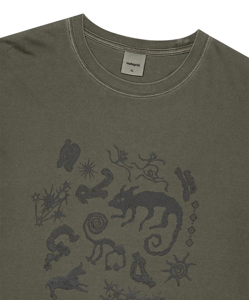 MAHAGRID Pigment Caves Tee Brown(Mg2Gmmt511A)