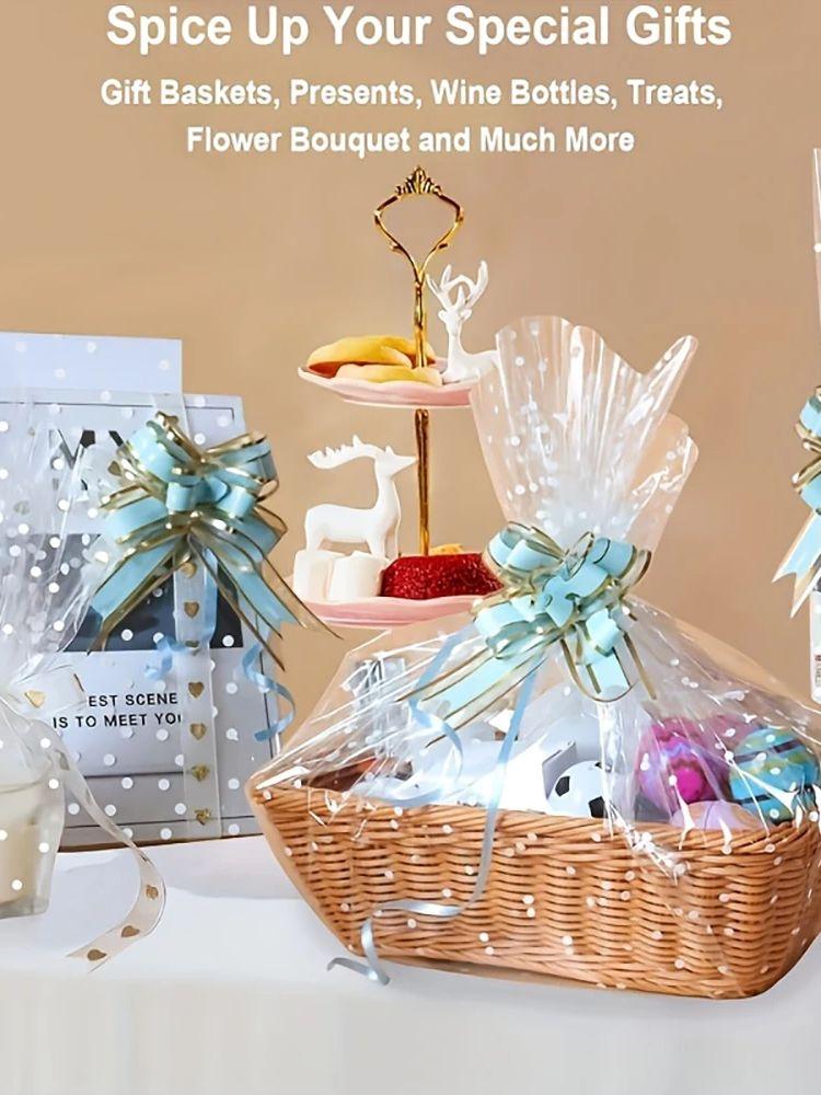 Transparent Cellophane Packaging Rolls, Gift Bouquet Basket Packaging Art Decoration Flower Packaging Supplies Packaging Paper