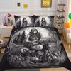 Beauty Skull Printed Comforter Cover Set Twin Size Polyester Home Bedclothes Highend Soft Duvet Cover Set