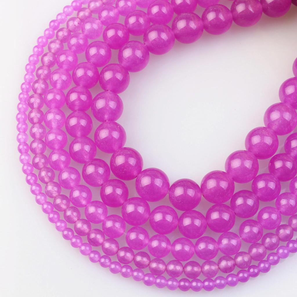 Bunte Chalcedon Jade Perlen für DIY Schmuck- & Armbandherstellung