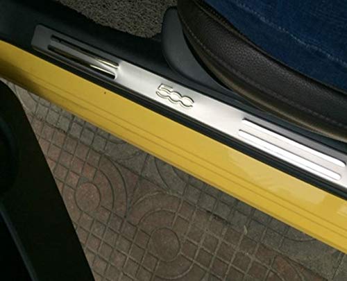 Fujidrive FIAT 500 Abarth Door Scuff Plates, Stainless Steel