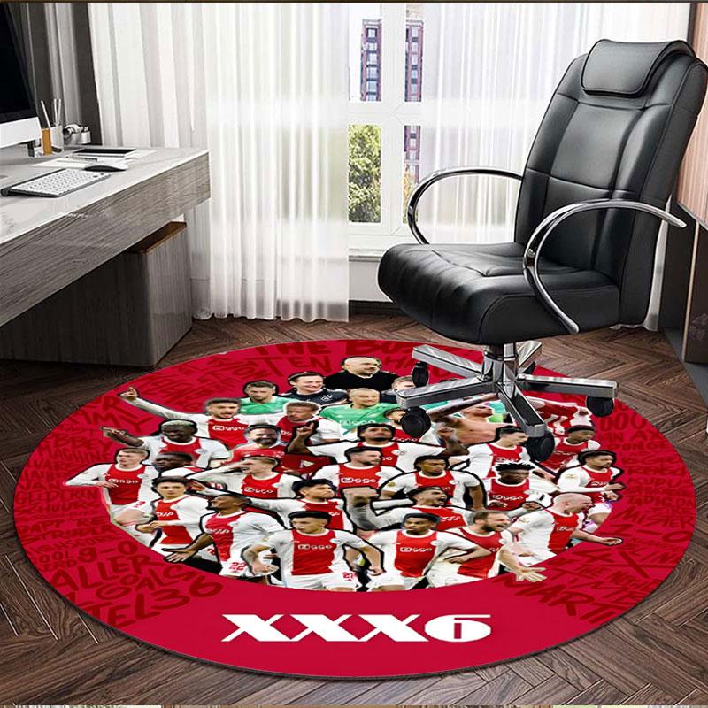 Ajax Print Runder Teppich, Waschbarer Bodenläufer, Für Eingangsbereich Studentenwohnheim Waschküche Büro Arbeitszimmer, Heimdekoration Geburtstags-Weihnachtsgeschenk